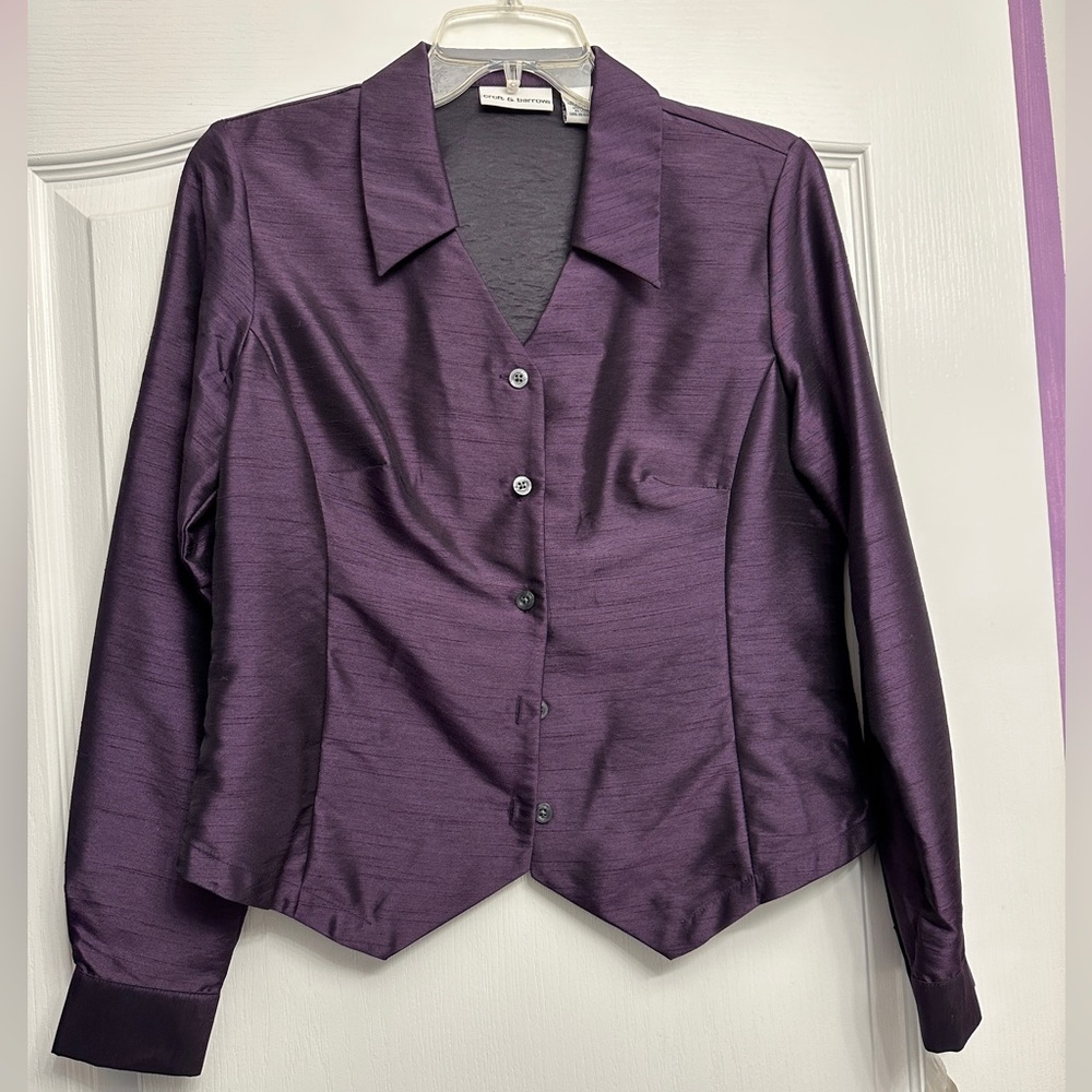 NWT Kohl’s Croft & Barrow Purple Button Down Blouse